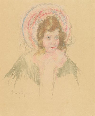 سارة ترتدي بونيه ومعطف ، ج. 19041906. بواسطة ماري كاسات