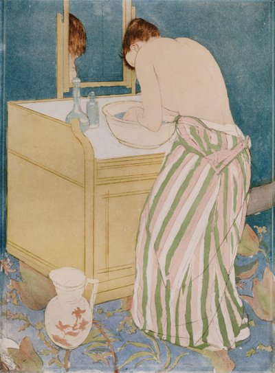 امرأة تستحم ، 1890-1891 بواسطة ماري كاسات