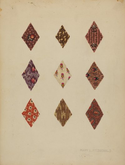 رقع اللحاف ، ج. 1937. بواسطة ماري فيتزجيرالد