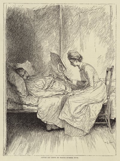 رسم توضيحي لقصة ممرضة ، بقلم هونور مورتن بواسطة Mary L. Gow