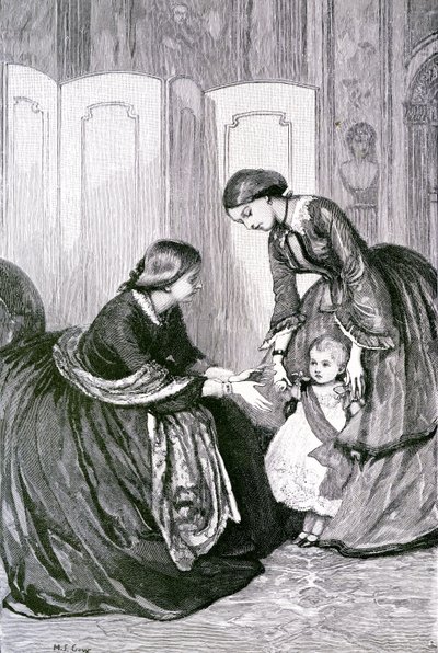 الملكة وحفيدها الصغير الأمير فيلهلم من بروسيا ، ج. 1880 بواسطة Mary L. Gow