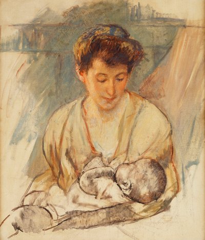 الأم روز تطل على طفلها النائم ، c.1900 بواسطة ماري كاسات
