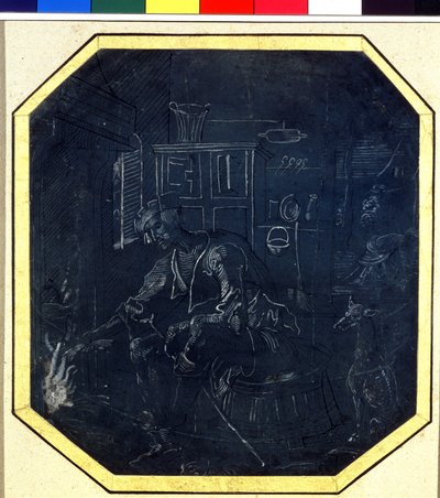 مثل الابن الضال: الابن الصغير قبل النار. رسم لسيد أنتويرب (نشط حوالي 1520) ، أوائل القرن السادس عشر. متحف بوشكين ، موسكو بواسطة سيد أنتويرب