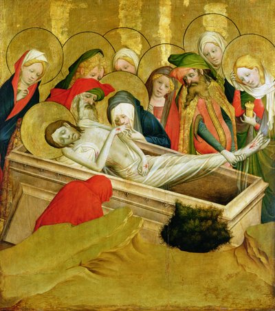 القبر ، لوحة من سانت توماس مذبح من كنيسة سانت جون ، هامبورغ ، بدأت في عام 1424 (درجة الحرارة والزيت على اللوحة) (انظر 144553 لمزيد من التفاصيل) بواسطة سيد فرانك