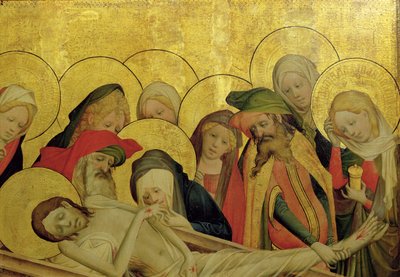 القبر ، لوحة من سانت توماس مذبح من كنيسة سانت جون ، هامبورغ ، بدأت في عام 1424 (درجة حرارة الزيت على اللوحة) (تفاصيل 144552) بواسطة سيد فرانك
