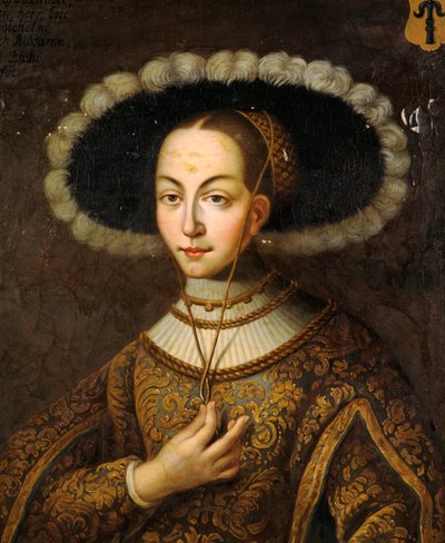 صورة لمارغريتا إريكسدوتر فاسا 1497-1536 ، أخت الملك جوستاف الأول ملك السويد. بواسطة سيد هيلبرانت