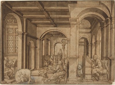 أربعة مبشرين في Scriptorium بواسطة ماجستير IC