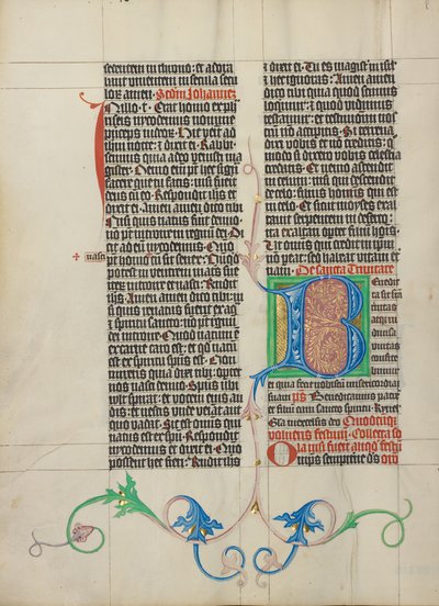 الحرف الأول من الحرف B المزخرف بواسطة المعلم مايكل