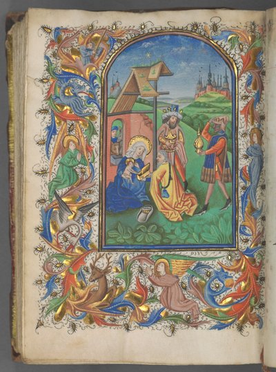 كتاب ساعات استخدام أوترخت: fol. 221v ، عشق المجوس ، ج. 1460-1465. بواسطة ماجستير في Gijsbrecht van Brederode