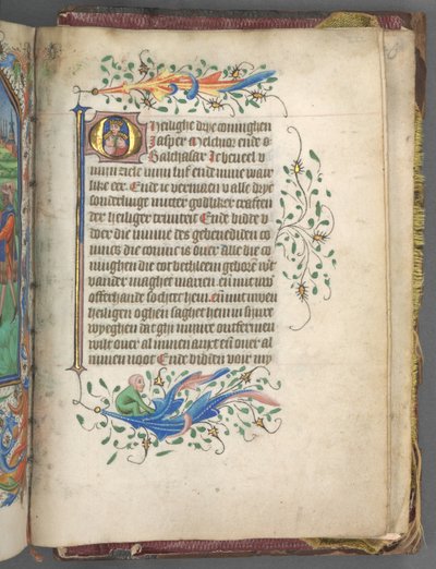 كتاب ساعات استخدام أوترخت: fol. 222 و ، الأولي مع ثلاثة ملوك ، ج. 1460-1465. بواسطة ماجستير في Gijsbrecht van Brederode