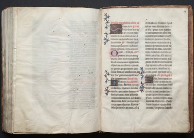 كتاب القداس جوتا: Fol. 158V ، نص ، ج. 1375. بواسطة سيد بوكيه