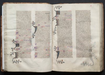 كتاب القداس جوتا: Fol. 34V ، نص ، ج. 1375. بواسطة سيد بوكيه