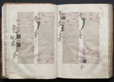 كتاب القداس جوتا: Fol. 36V ، نص ، ج. 1375. بواسطة سيد بوكيه