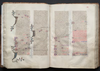 كتاب قداس جوتا: Fol. 43 و ، نص ، ج. 1375. بواسطة سيد بوكيه