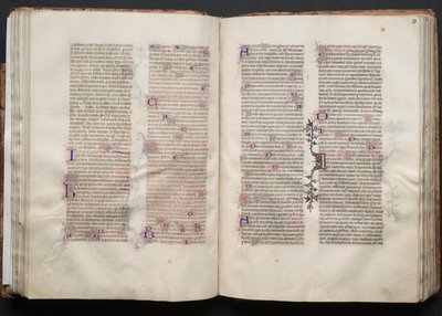 كتاب القداس جوتا: Fol. 50V ، نص ، ج. 1375. بواسطة سيد بوكيه