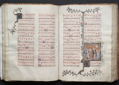 كتاب القداس جوتا: Fol. 60V ، نص ، ج. 1375. بواسطة سيد بوكيه