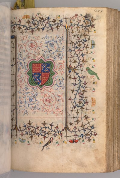 ساعات شارل النبيل ، ملك نافار 1361-1425: fol. 137 و ، شعار النبالة ... ، ج. 1405. بواسطة ماجستير في الأحرف الأولى وشركاء بروكسل