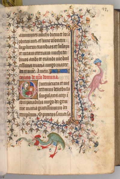 ساعات شارل النبيل ، ملك نافار 1361-1425: fol. 17 أ ، نص ، ج. 1405. بواسطة ماجستير في الأحرف الأولى وشركاء بروكسل