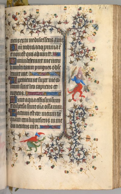 ساعات شارل النبيل ، ملك نافار 1361-1425: fol. 181 و ، نص ، ج. 1405. بواسطة ماجستير في الأحرف الأولى وشركاء بروكسل