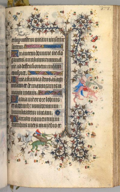 ساعات شارل النبيل ، ملك نافار 1361-1425: fol. 182 و ، نص ، ج. 1405. بواسطة ماجستير في الأحرف الأولى وشركاء بروكسل