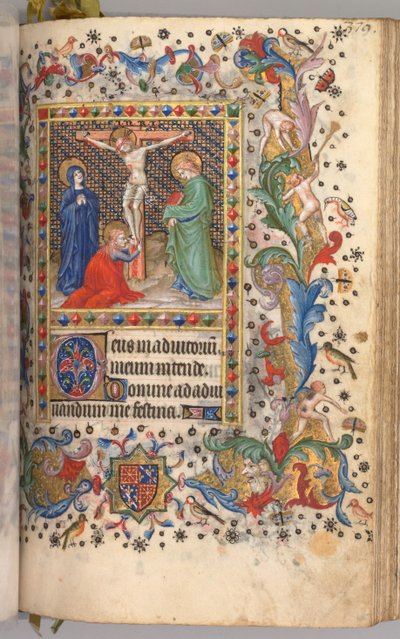 ساعات شارل النبيل ، ملك نافار 1361-1425: fol. 185 و ، صلب ، ج. 1405. بواسطة ماجستير في الأحرف الأولى وشركاء بروكسل