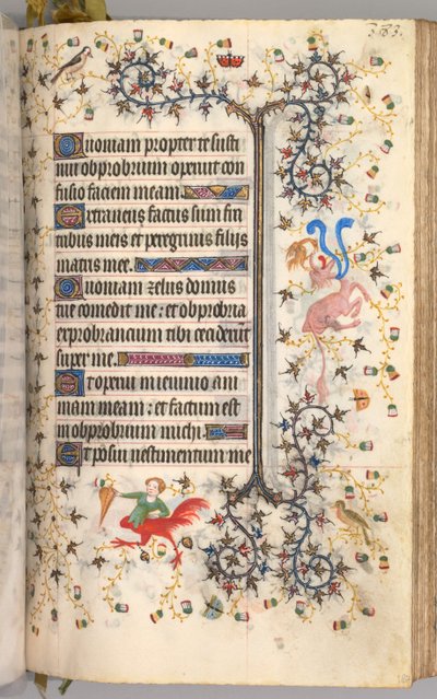 ساعات شارل النبيل ، ملك نافار 1361-1425: fol. 187 و ، نص ، ج. 1405. بواسطة ماجستير في الأحرف الأولى وشركاء بروكسل