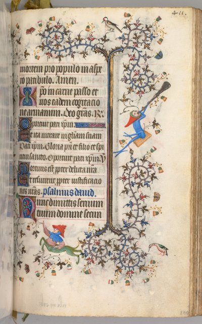 ساعات شارل النبيل ، ملك نافار 1361-1425: fol. 200 و ، نص ، ج. 1405. بواسطة ماجستير في الأحرف الأولى وشركاء بروكسل