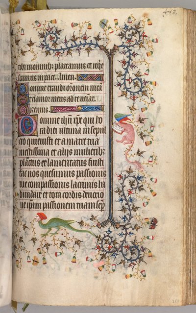 ساعات شارل النبيل ، ملك نافار 1361-1425: fol. 2041 و ، نص ، ج. 1405. بواسطة ماجستير في الأحرف الأولى وشركاء بروكسل