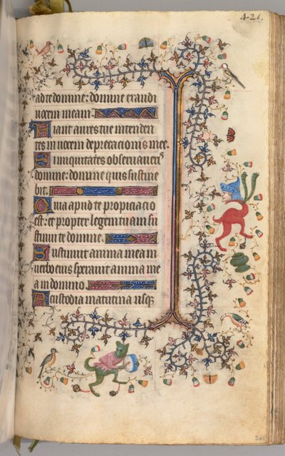 ساعات شارل النبيل ، ملك نافار 1361-1425: fol. 205 و ، نص ، ج. 1405. بواسطة ماجستير في الأحرف الأولى وشركاء بروكسل