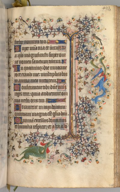 ساعات شارل النبيل ، ملك نافار 1361-1425: fol. 206 و ، نص ، ج. 1405. بواسطة ماجستير في الأحرف الأولى وشركاء بروكسل