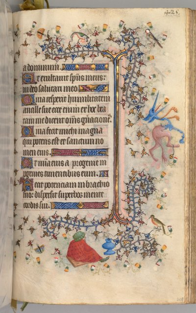 ساعات شارل النبيل ، ملك نافار 1361-1425: fol. 207 و ، نص ، ج. 1405. بواسطة ماجستير في الأحرف الأولى وشركاء بروكسل