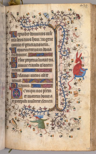 ساعات شارل النبيل ، ملك نافار 1361-1425: fol. 209 و ، نص ، ج. 1405. بواسطة ماجستير في الأحرف الأولى وشركاء بروكسل