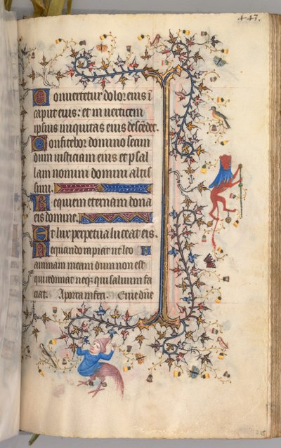 ساعات شارل النبيل ، ملك نافار 1361-1425: fol. 216 و ، نص ، ج. 1405. بواسطة ماجستير في الأحرف الأولى وشركاء بروكسل