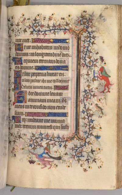 ساعات شارل النبيل ، ملك نافار 1361-1425: fol. 220 و ، نص ، ج. 1405. بواسطة ماجستير في الأحرف الأولى وشركاء بروكسل