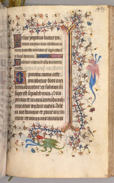 ساعات شارل النبيل ، ملك نافار 1361-1425: fol. 234 و ، نص ، ج. 1405. بواسطة ماجستير في الأحرف الأولى وشركاء بروكسل