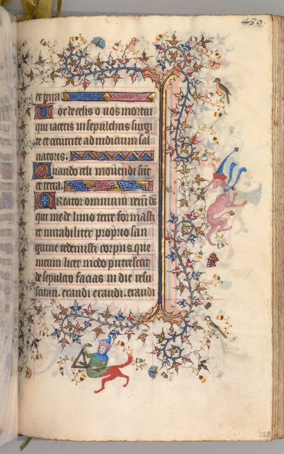 ساعات شارل النبيل ، ملك نافار 1361-1425: fol. 239 و ، نص ، ج. 1405. بواسطة ماجستير في الأحرف الأولى وشركاء بروكسل