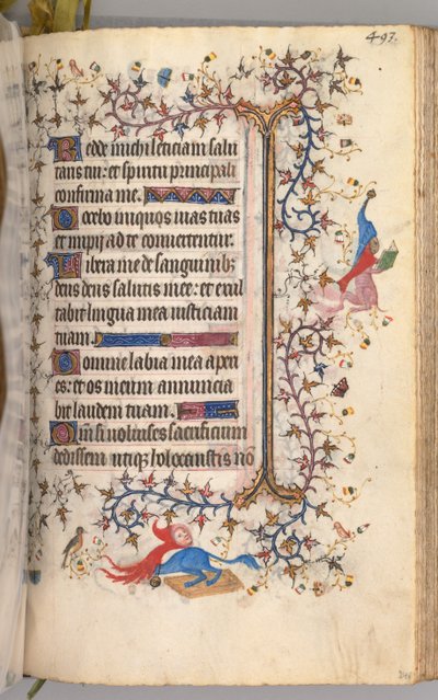 ساعات شارل النبيل ، ملك نافار 1361-1425: fol. 241 و ، نص ، ج. 1405. بواسطة ماجستير في الأحرف الأولى وشركاء بروكسل