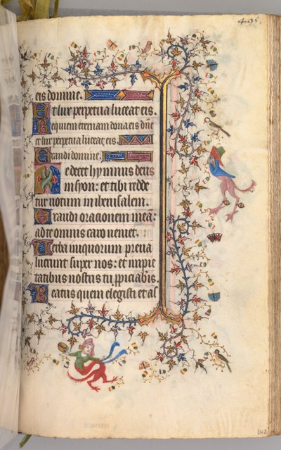 ساعات شارل النبيل ، ملك نافار 1361-1425: fol. 242 و ، نص ، ج. 1405. بواسطة ماجستير في الأحرف الأولى وشركاء بروكسل