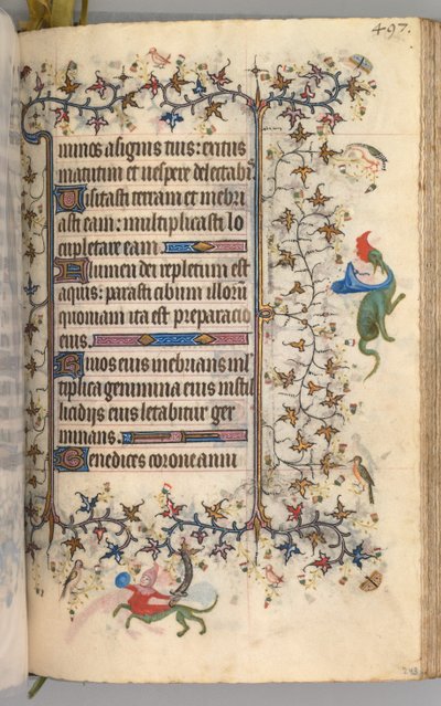 ساعات شارل النبيل ، ملك نافار 1361-1425: fol. 243 و ، نص ، ج. 1405. بواسطة ماجستير في الأحرف الأولى وشركاء بروكسل