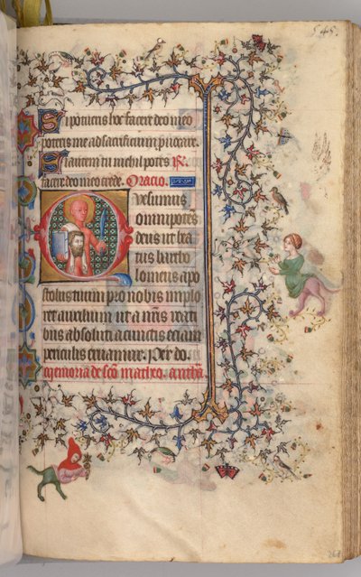 ساعات شارل النبيل ، ملك نافار 1361-1425: fol. 267 و ، سانت بارثولوميو ، ج. 1405. بواسطة ماجستير في الأحرف الأولى وشركاء بروكسل