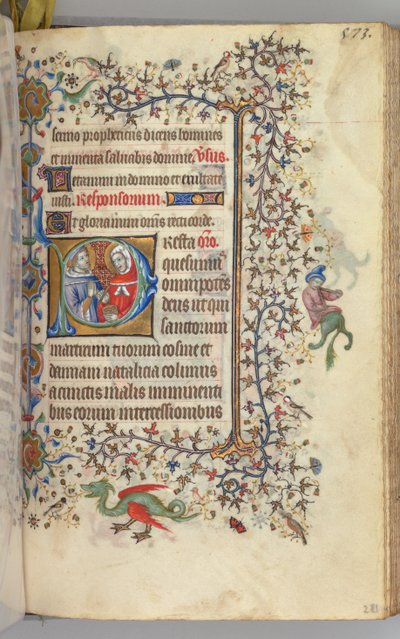 ساعات شارل النبيل ، ملك نافار 1361-1425 ، ص. 281r ، SS. Cosmas and Damien، c. 1405. بواسطة ماجستير في الأحرف الأولى وشركاء بروكسل