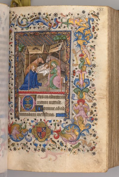 ساعات شارل النبيل ، ملك نافار 1361-1425: fol. 67 و ، Nativity Prime ، ج. 1405. بواسطة ماجستير في الأحرف الأولى وشركاء بروكسل