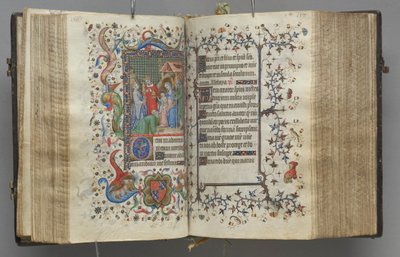 ساعات شارل النبيل ، ملك نافار 1361-1425: fol. 79 و ، نص ، ج. 1405. بواسطة ماجستير في الأحرف الأولى وشركاء بروكسل