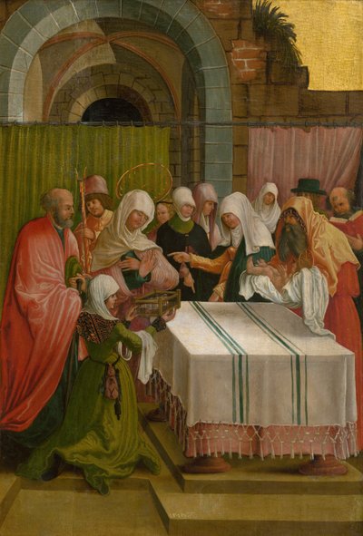 تقدمة يسوع في الهيكل ، 1519. بواسطة ماجستير في مدرسة الدانوب