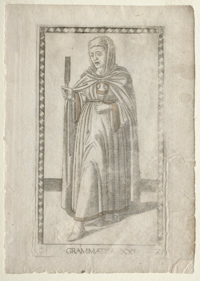 القواعد (من Tarocchi ، السلسلة C: Liberal Arts ، رقم 21) بواسطة Master of the E-Series Tarocchi