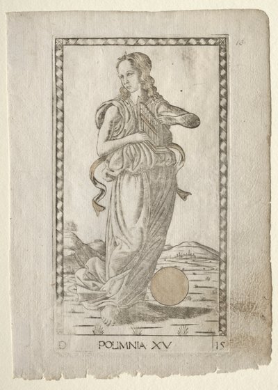 Polyhymnia (ترانيم بطولية) (من سلسلة Tarocchi D: Apollo and the Muses ، رقم 15) بواسطة ماجستير في سلسلة E Tarocchi