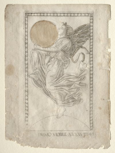 ملاك المجال التاسع من Tarocchi ، سلسلة أ ... ، قبل 1467. بواسطة ماجستير في سلسلة E Tarocchi