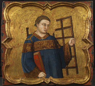 سانت لورانس ، حوالي عام 1335 (تمبرا وأوراق ذهبية على اللوح) بواسطة سيد Fogg Pieta