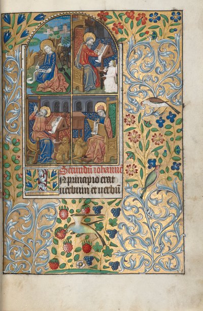 كتاب ساعات استخدام روان: fol. 13 ص ، الإنجيليون الأربعة ، ج. 1470. بواسطة سيد لاتيني جنيف