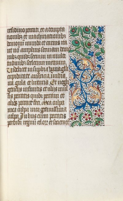 كتاب ساعات استخدام روان: fol. 25 و ، ج. 1470. بواسطة سيد لاتيني جنيف